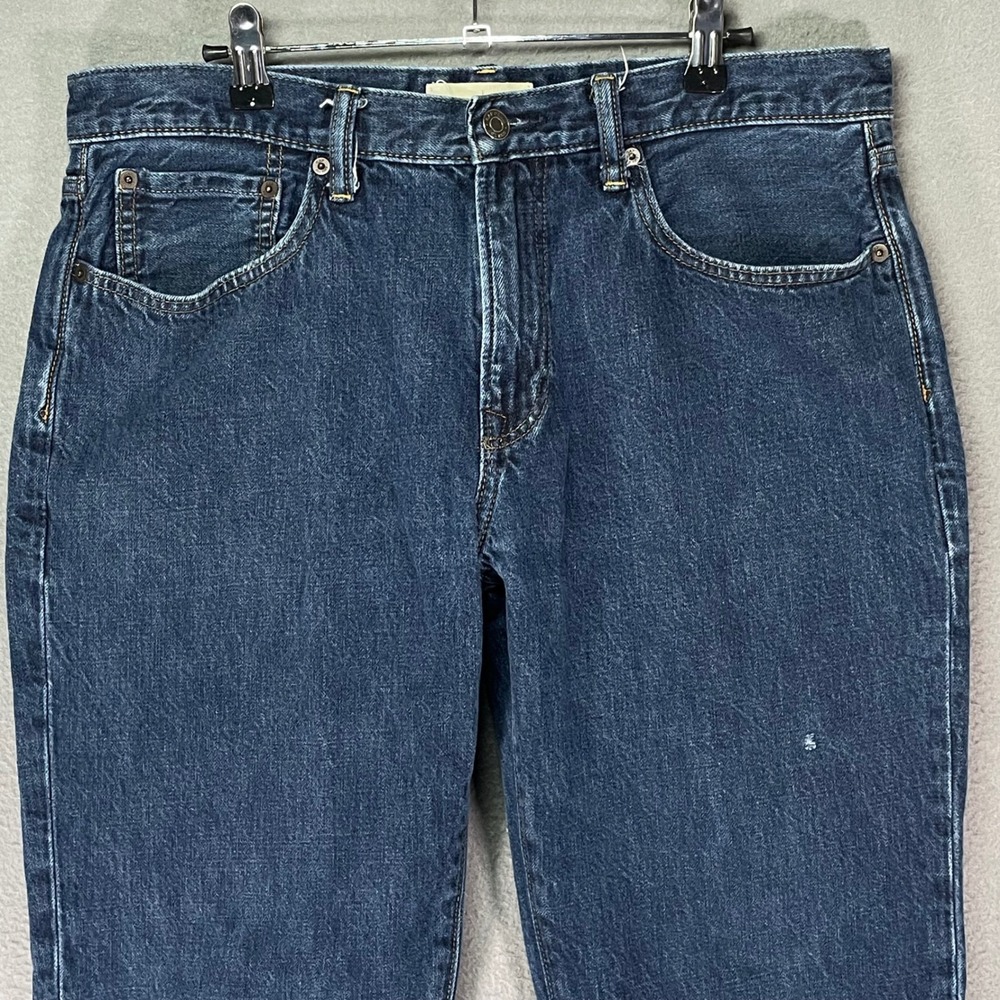 Gap 1969 Straight Leg Jeans Mens 32x32 Dark Blue Denim Classic Cotton - Picture 8 of 13